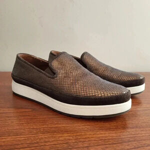 Donald J Pliner Mickey Mo Platform Metallic Loafer Slip on Sneaker(8.5)